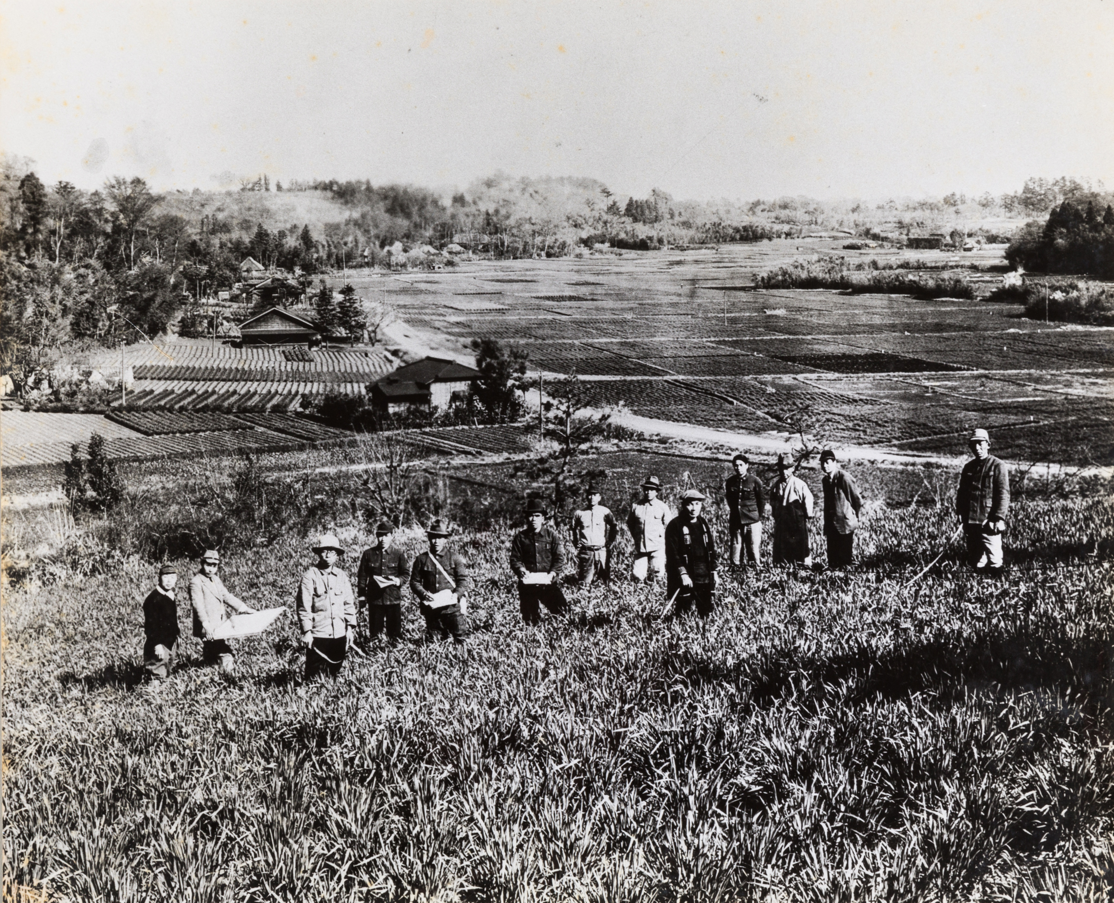 昭和22年、開発前の梶ヶ谷の白黒写真